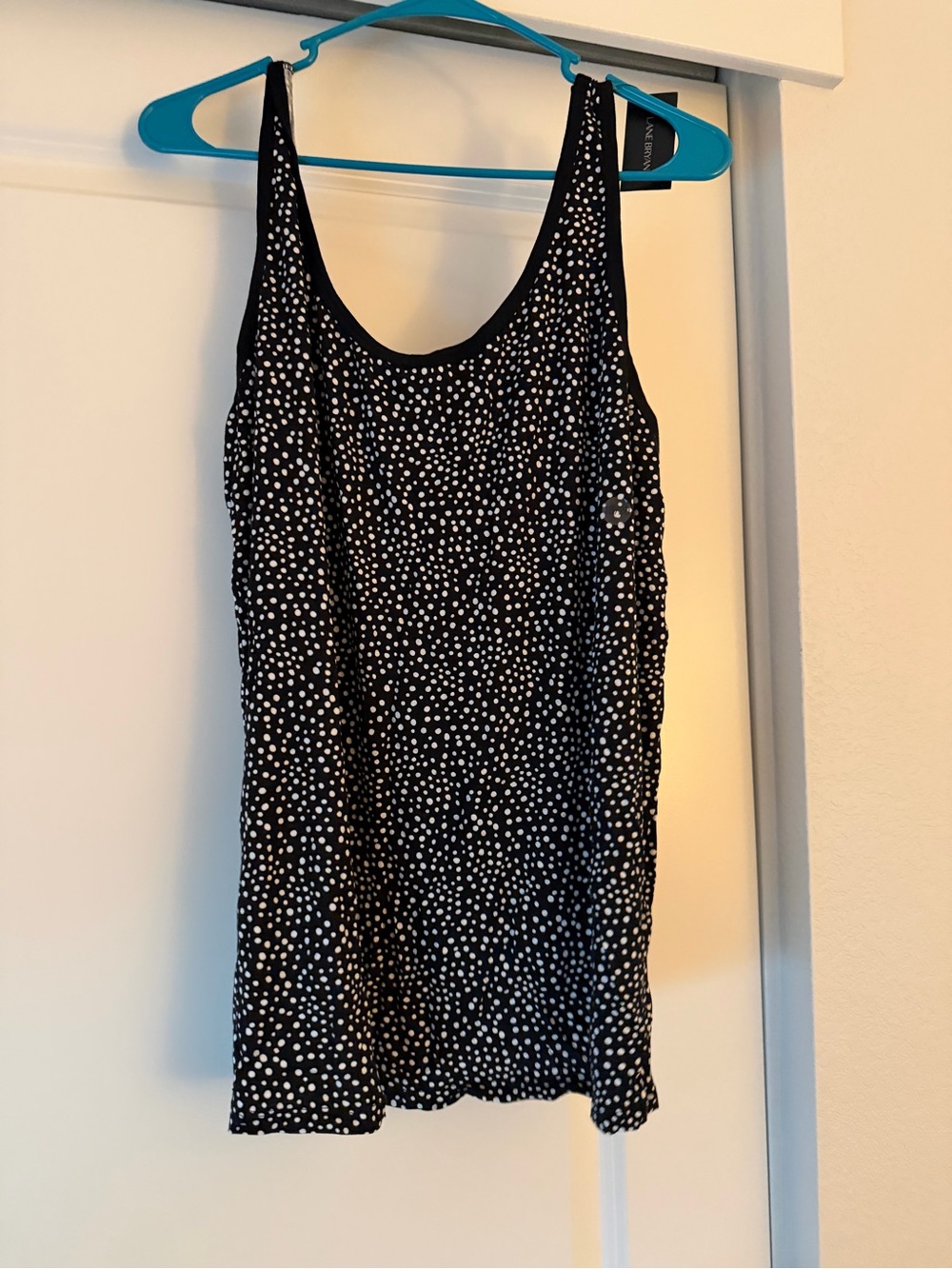 Lane Bryant Black Tank with White Dot Print